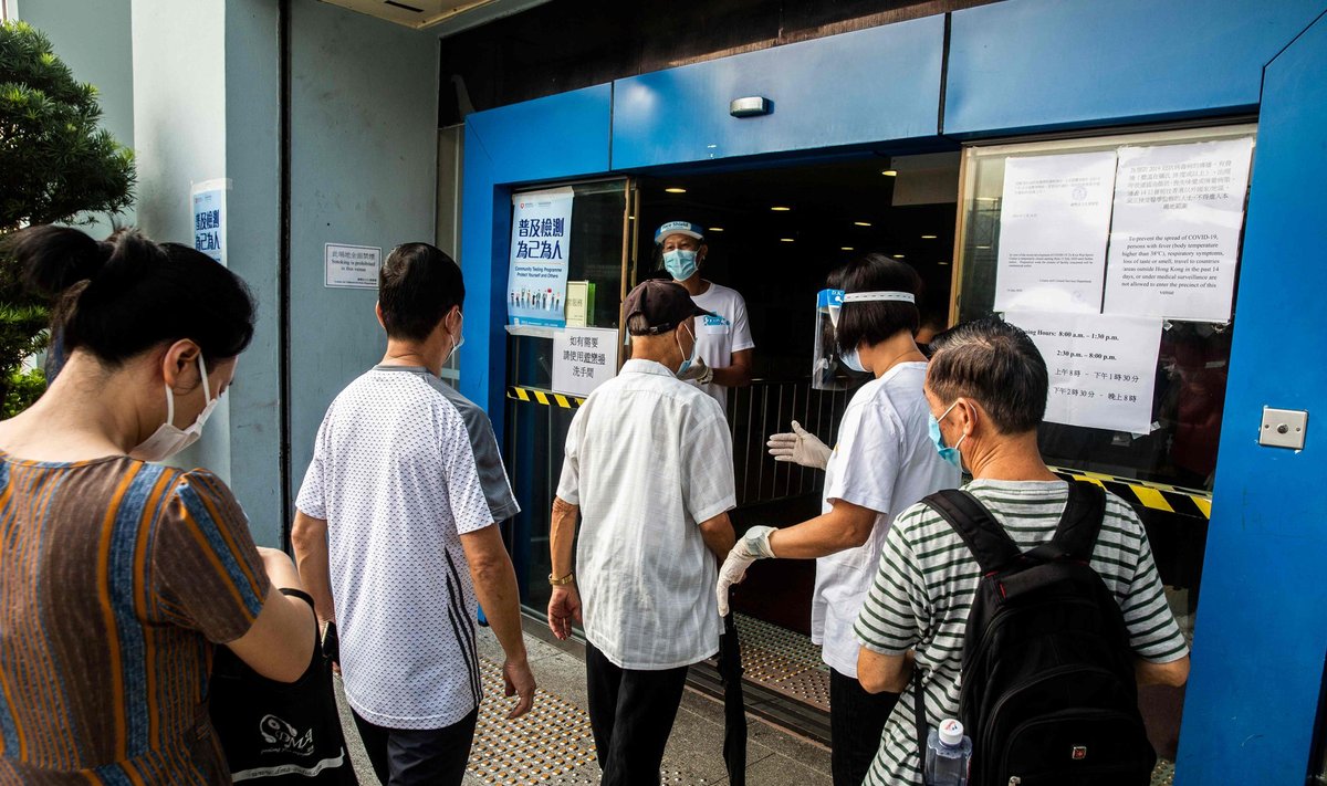 Honkongas pradėjo masinį testavimą dėl koronaviruso