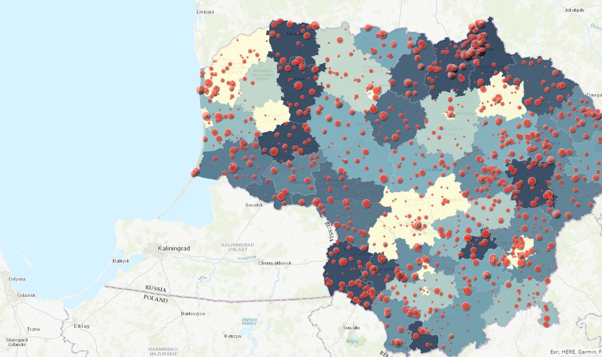 Interaktyvus Lietuvos radono žemėlapis