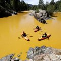 JAV upė nusidažė ryškiai geltonai