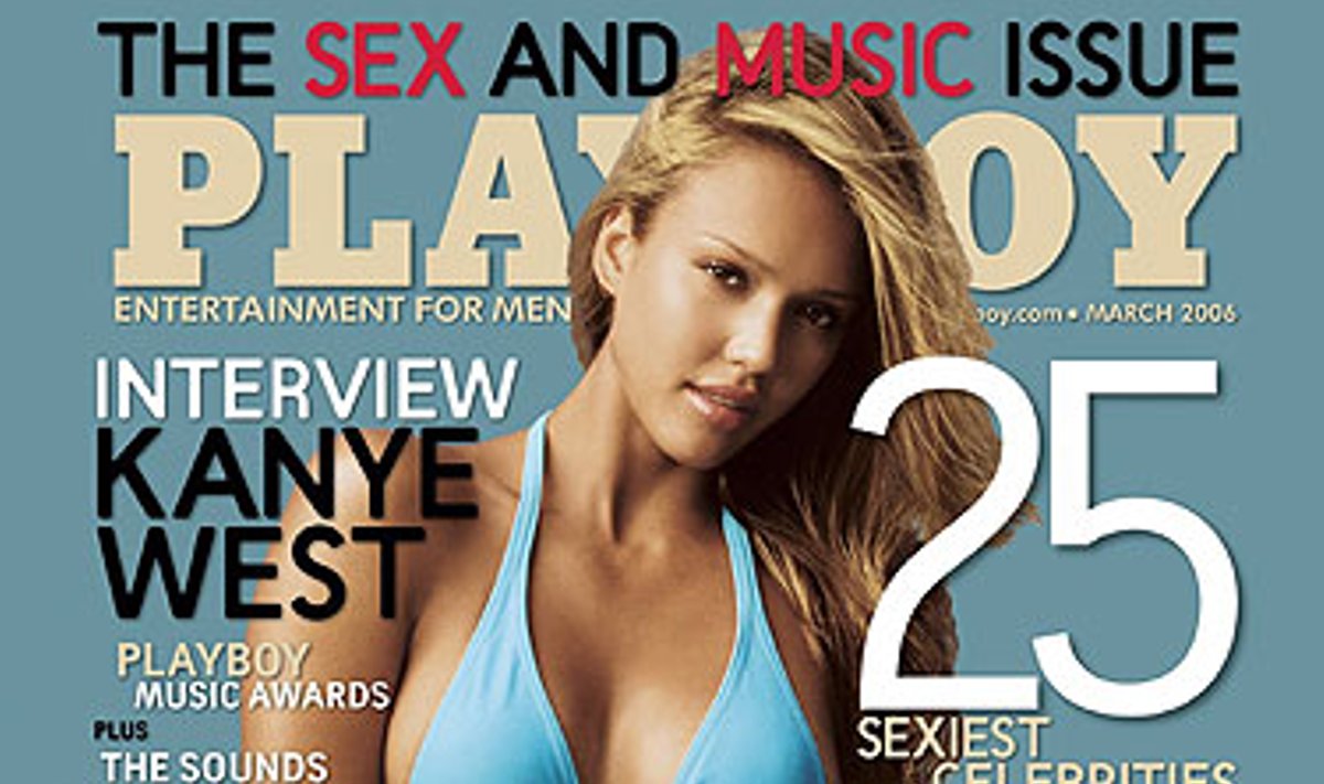 Jessica Alba ant žurnalo "Playboy" viršelio