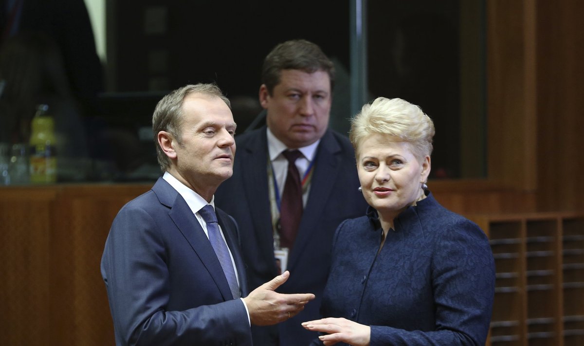 Dalia Grybauskaitė, Donaldas Tuskas, Europos Vadovų Tarybos viršūnių susitikime