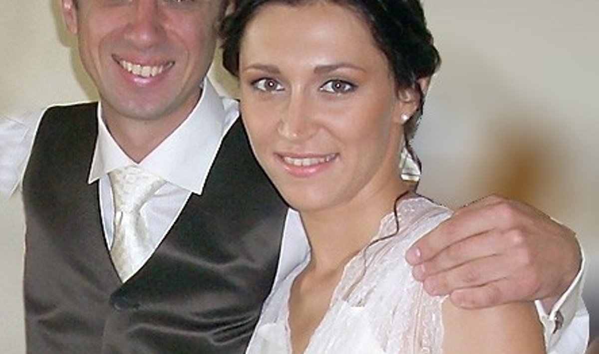 Linas Adomaitis su žmona Irma