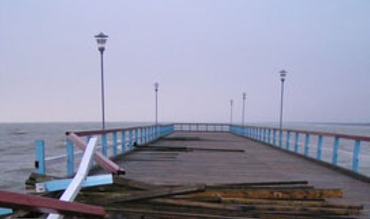 Palangos tiltas po uragano (Pauliaus Gvildžio nuotrauka)
