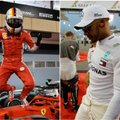 Bahreine triumfavęs Vettelis prisipažino melavęs, Hamiltonas olandą išvadino silpnapročiu
