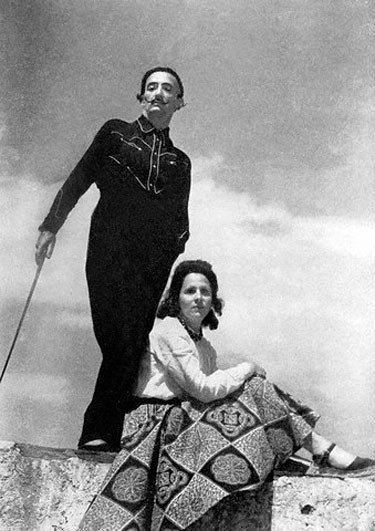 Salvadoras Dali su žmona Gala.