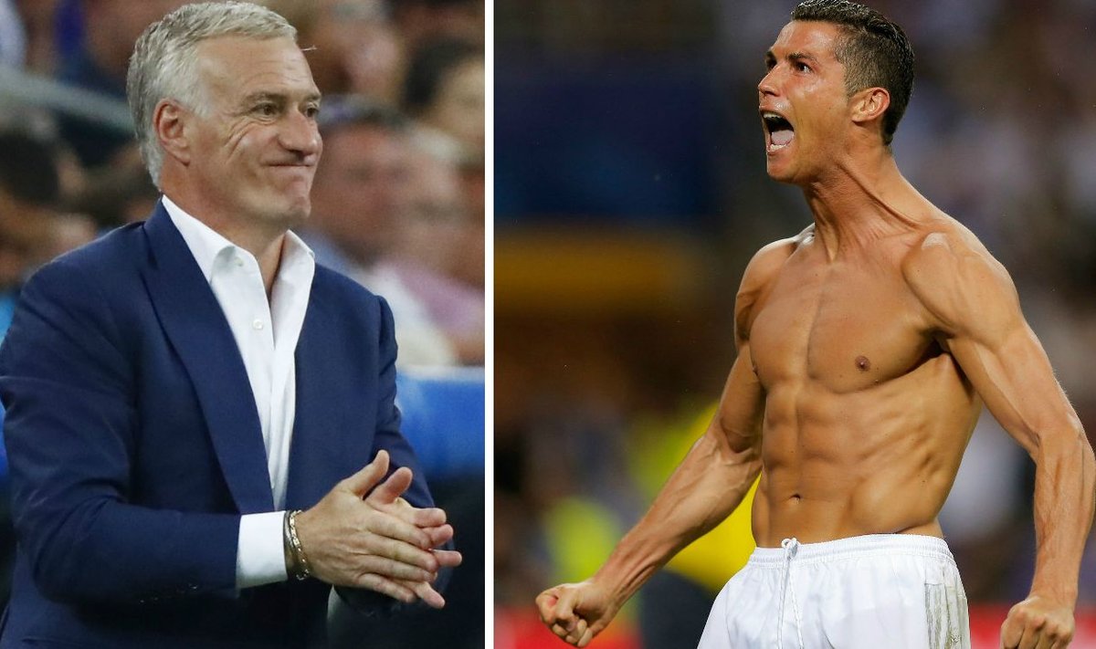 Didier Deschampsas ir Cristiano Ronaldo (Reuters/Scanpix nuotr.)