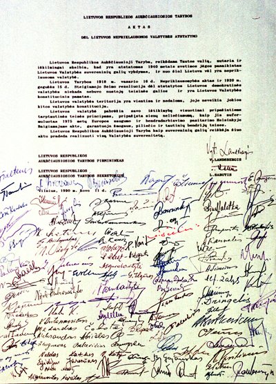 Vilnius, kovo 9 d. (ELTA). 1990 metų kovo 11 dieną priimtas aktas "Dėl Lietuvos nepriklausomos valstybės atstatymo".