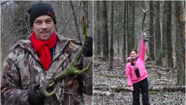 Lietuvos miškuose atrado tikrą lobyną: įspūdingais trofėjais žada puošti namus