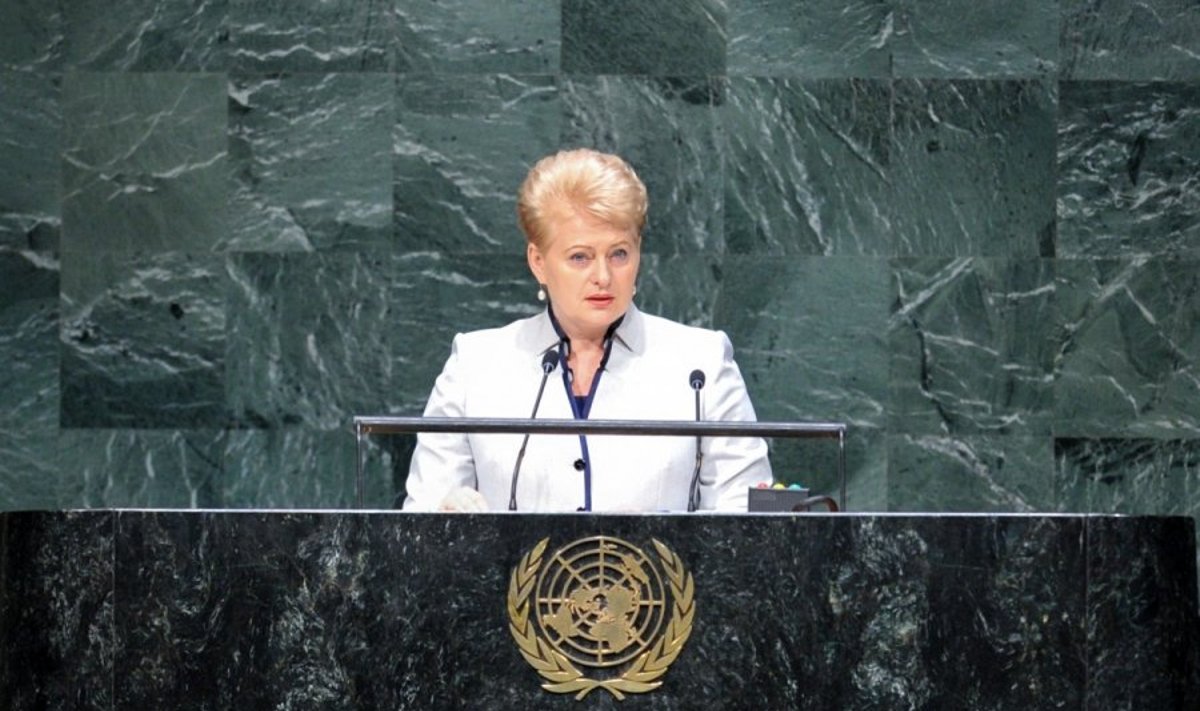Dalia Grybauskaitė Jungtinių Tautų (JT) Generalinės Asamblėjos debatuose