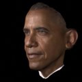Pasitelkus trimačio nuskaitymo technologiją sukurti B. Obamos portretai