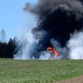 Ignalinos r. sudegė sunkvežimis – dūmų kamuoliai matėsi už kelių kilometrų