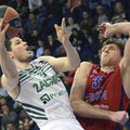 „Žalgiris“ prieš CSKA laimėjo du kėlinius, bet šansų neturėjo