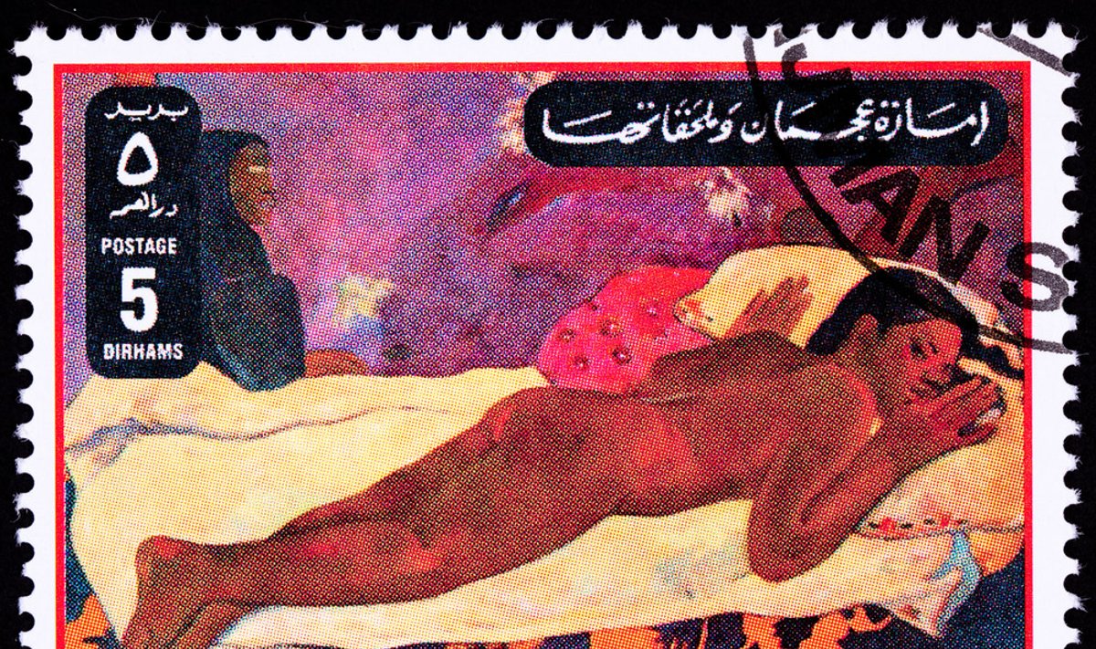 Pašto ženklai Paulo Gauguino paveikslų tema