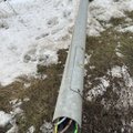 Radviliškio rajone nupjautas stulpas su greičio matuokliu
