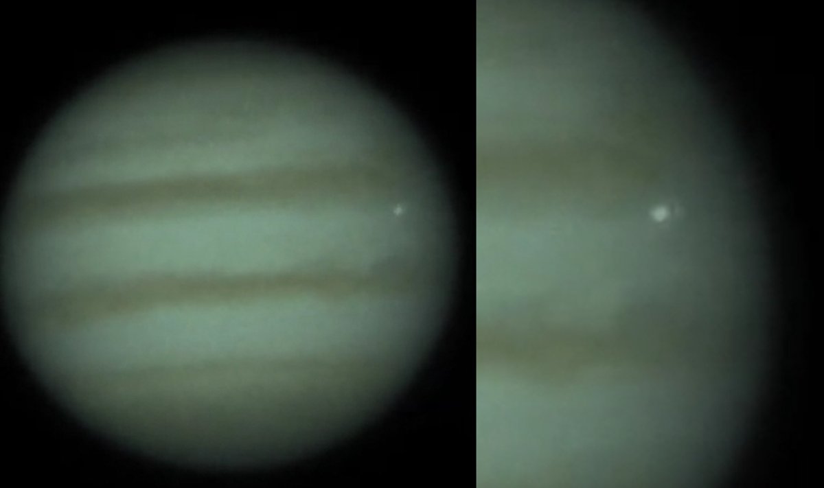 Sprogimas Jupiterio atmosferoje. K. Suzuki nuotr.