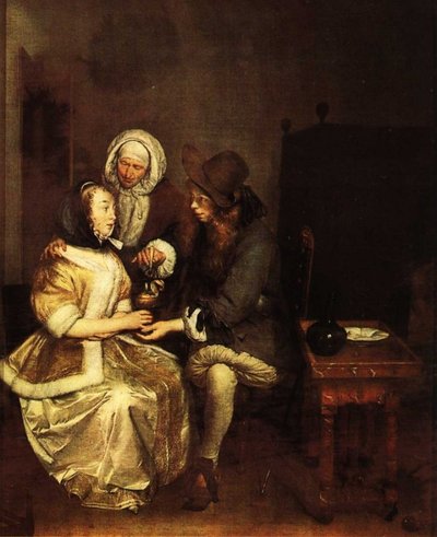 „Limonado bokalas“ olandų dailininko Gerarad Ter Borgh paveikslas, tapytas apie 1660m.