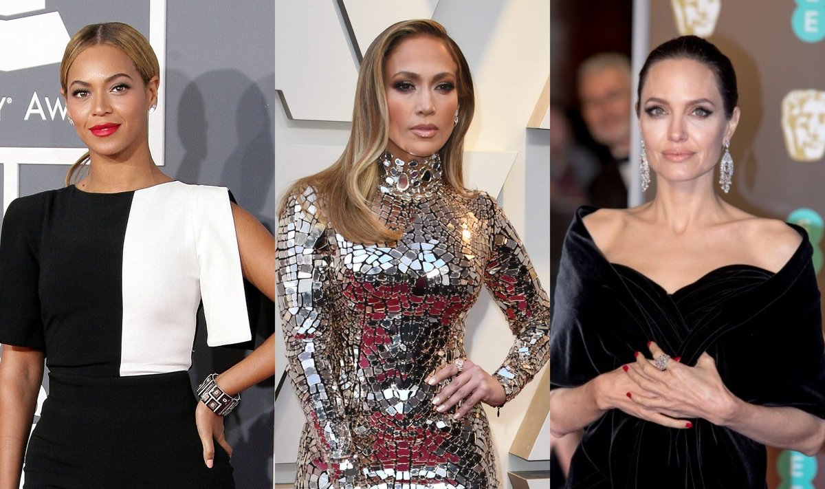 Beyonce, Jennifer Lopez, Angelina Jolie