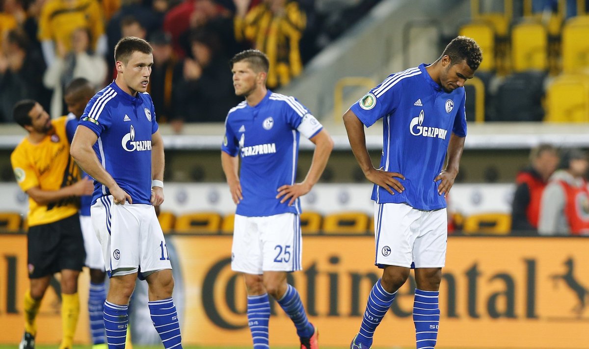 "Schalke" futbolininkų reakcija po pralaimėjimo