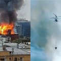 Maskvos centre – didžiulis gaisras: pasitelktos gausios pajėgos