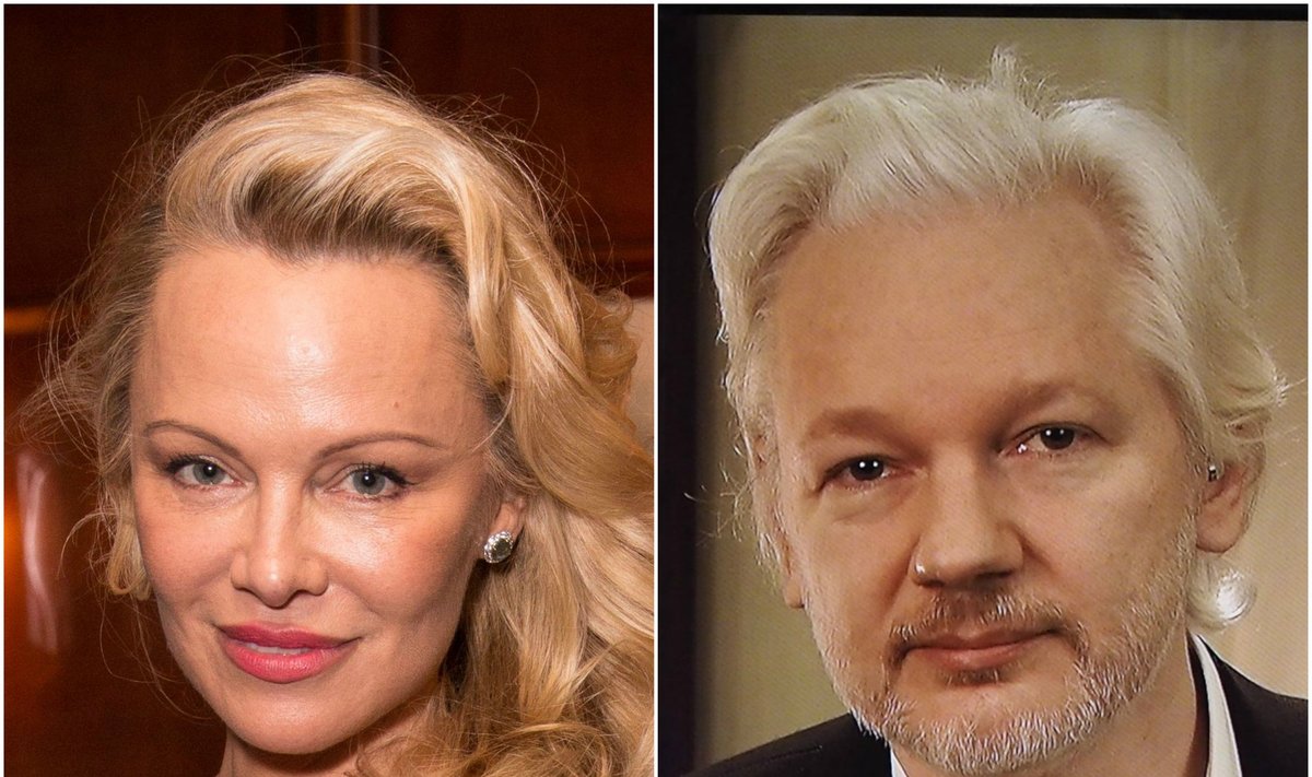 Pamela Anderson ir Julianas Assange'as