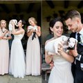 Vestuves nusprendė atšvęsti kitaip: vietoje puokščių pasirinko šuniukus