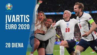 įVARtis Euro2020: Anglai finale, fanų euforija ir rungtynes sugadinęs baudinys