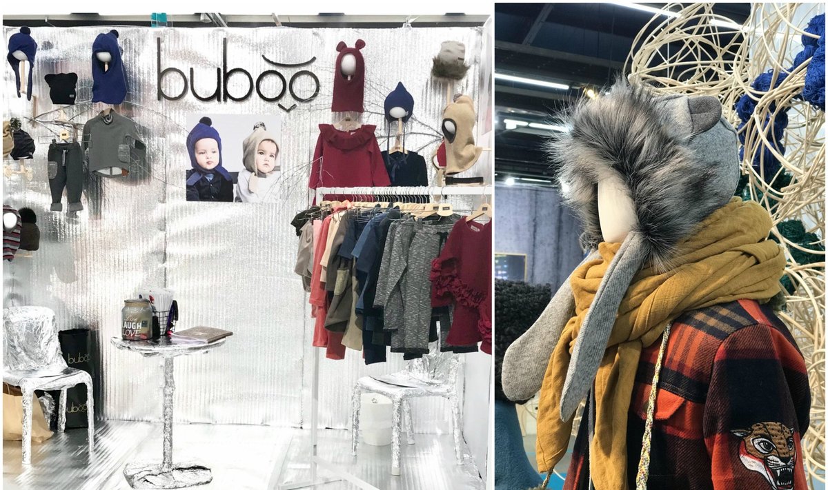 Lietuviško prekių ženklo „Buboo“ kolekcijos stendas Paryžiuje vykusioje parodoje