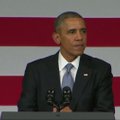 Vyras pertraukė JAV prezidento B. Obamos kalbą