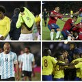 Pietų Amerikos atrankos zonoje - Brazilijos ir Argentinos rinktinių pralaimėjimai