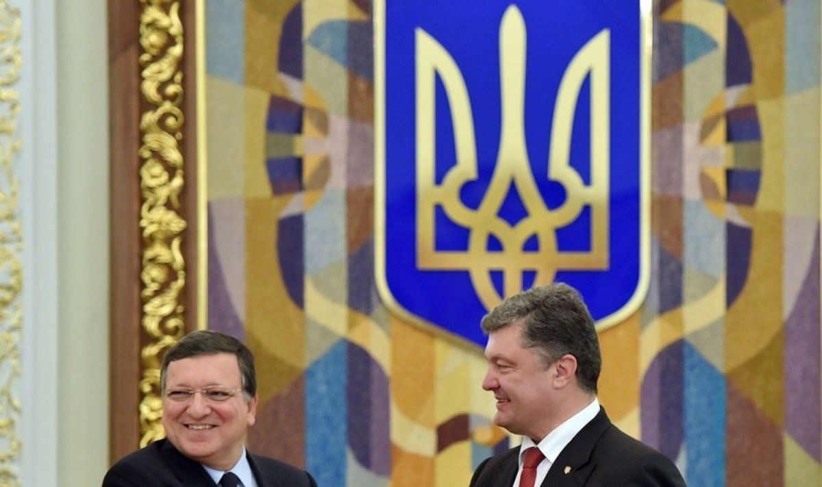  Jose Manuelis Barroso ir Ukrainos prezidentas Petro Porošenka