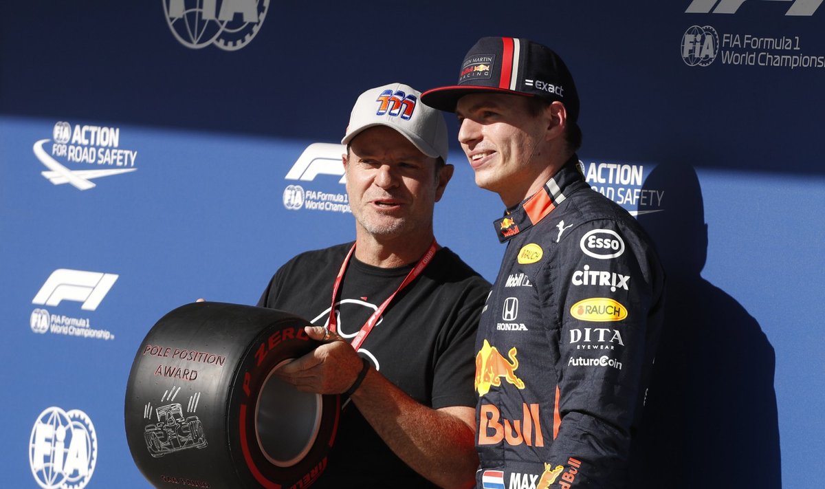 Rubensas Barrichello ir Maxas Verstappenas