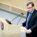 Спикер Cейма Литвы утверждает, что уходит в отставку добровольно