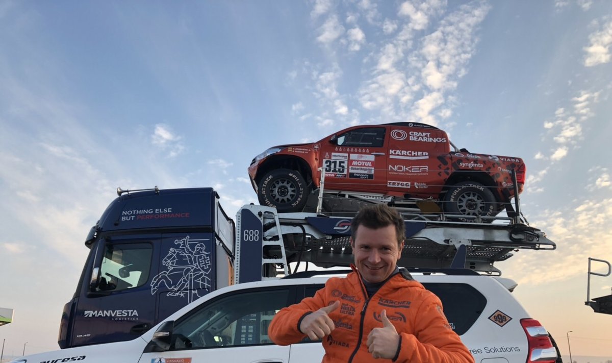 Antanas Juknevičius, "Craft bearings" pilotas, išlydi techniką į 2019 m. Dakarą