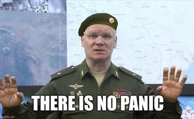 Rusų situaciją fronte pašiepiantis memas