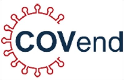 „COVend“ logotipas