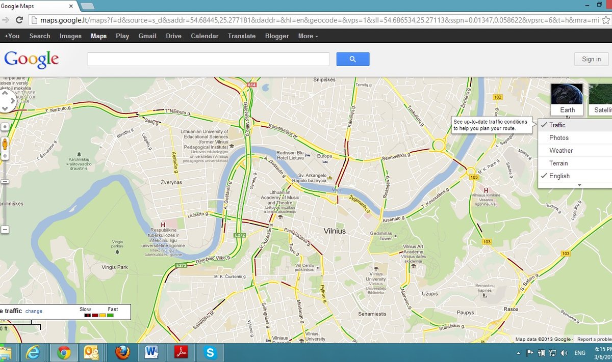 Grūsčių pavaizdavimas "Google Maps" žemėlapiuose