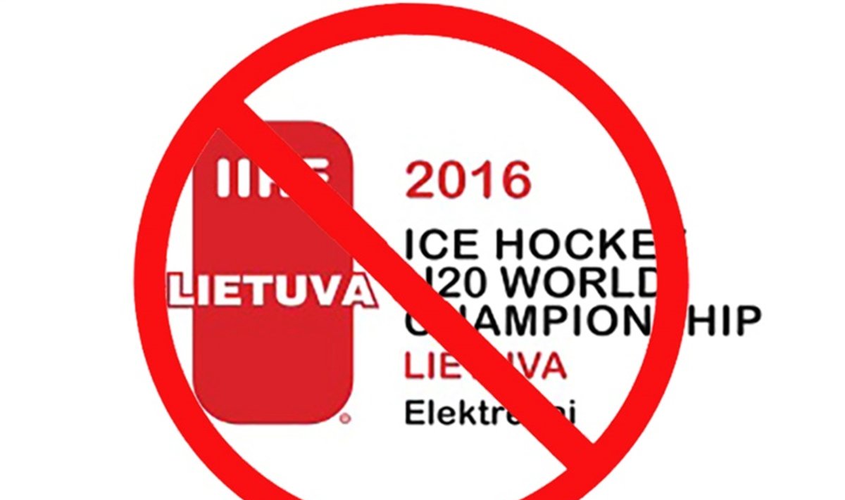 IIHF pasaulio jaunimo čempionato logotipe neįtiko žodis "Lietuva"