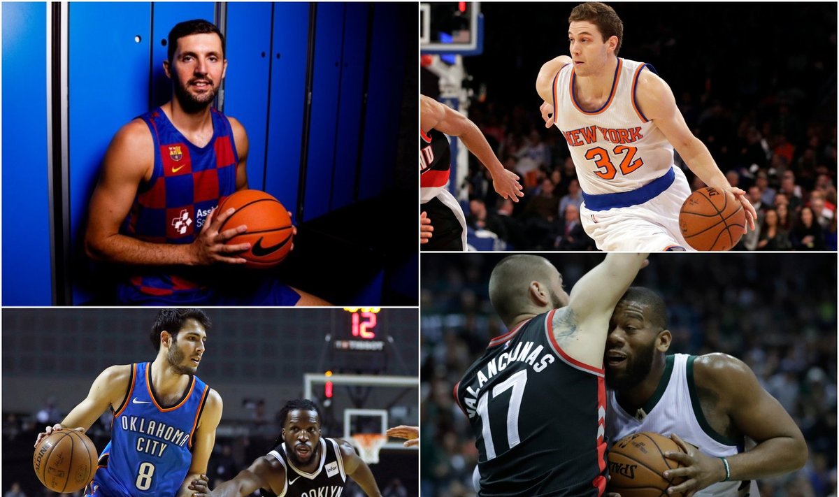 Nikola Mirotičius, Jimmer Fredette, Alex Abrines, Greg Monroe