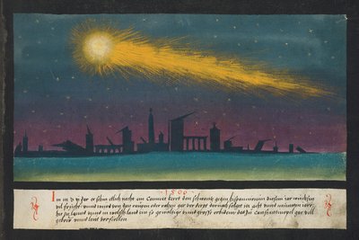 1506 metais pasirodžiusios kometos iliustracija „Augsburgo stebuklingų ženklų knygoje“ (1552 m.)