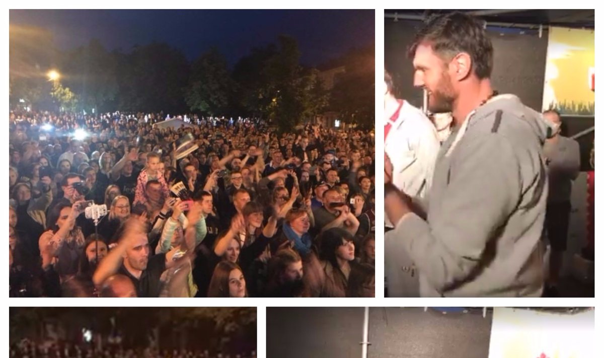„Lietkabelį“ Panevėžyje sutiko daugiatūkstantinė minia.