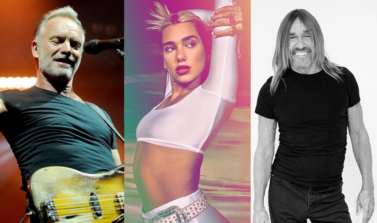 Stingas, Dua Lipa, Iggy Pop / Foto: Live Nation Lietuva