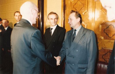 Sigitas Kudarauskas su Prezidentu L. Meri, 1992