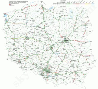 Lenkijos kelių žemėlapis