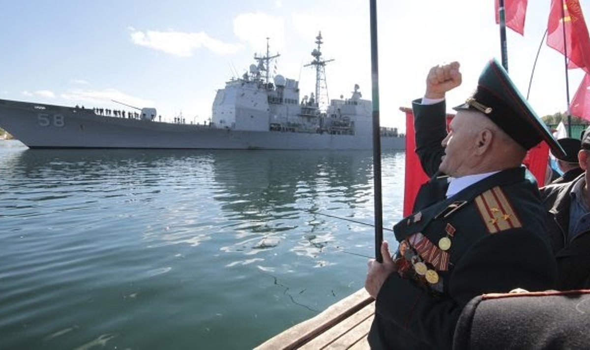 Protestas prieš JAV laivus Sevastopolyje