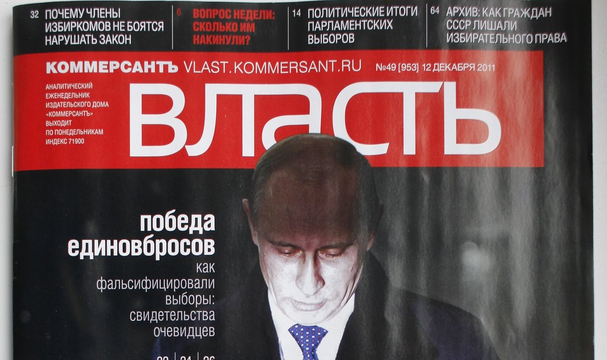 Žurnalo "Komersant Vlast" viršelis su Vladimiru Putinu