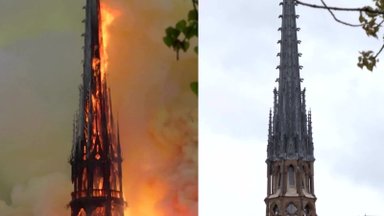 Gaisro nusiaubta Paryžiaus Dievo Motinos katedra kyla iš pelenų