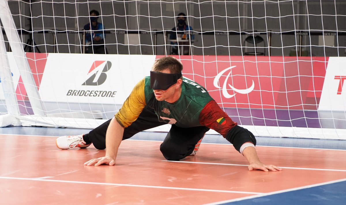 Tokijo paralimpinių žaidynių golbolo turnyras: Lietuva - JAV (Foto: Dainius Ožalas)