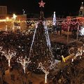 Palestiniečiai Betliejuje įžiebė kalėdinę eglę