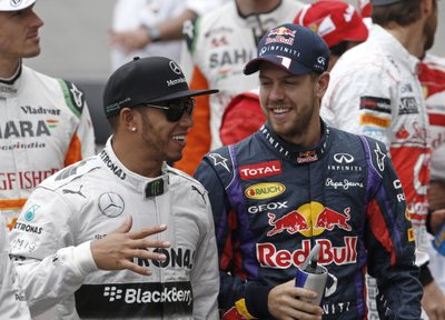 Lewisas Hamiltonas ir Sebastianas Vettelis 