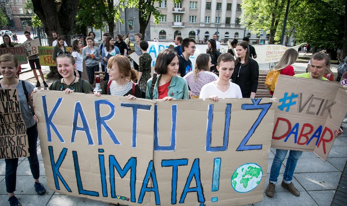 Vinco Kudirkos aikštėje streikas prieš klimato kaitą